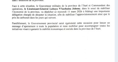 Ituri : l’administration militaire s’active pour mettre fin à la grève des transporteurs de carburant