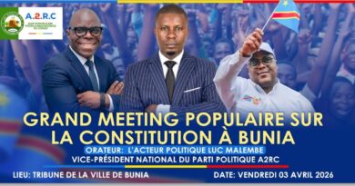 Ituri : un grand meeting populaire sur la Constitution annoncé à Bunia