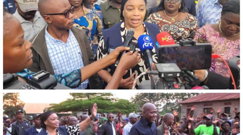 Haut-Uele : à Isiro, Eve Bazaiba apporte le soutien de Kinshasa aux 30 000 déplacés de l’offensive ADF