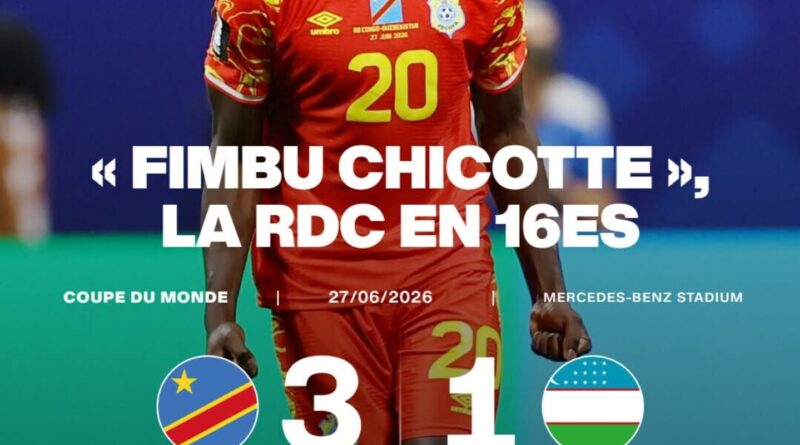 La RDC renverse l’Ouzbékistan (3-1) et décroche son billet pour les seizièmes de finale
